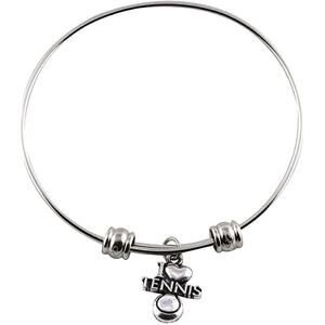 I Love Tennis Bangle Bracelet Jewelry